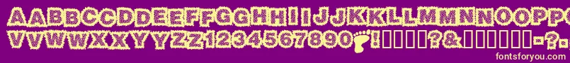 Sasquatch Font – Yellow Fonts on Purple Background