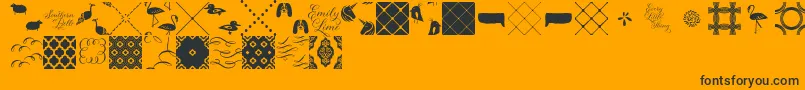 Sassafrassy Patterns Font – Black Fonts on Orange Background