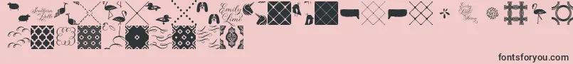 Sassafrassy Patterns Font – Black Fonts on Pink Background