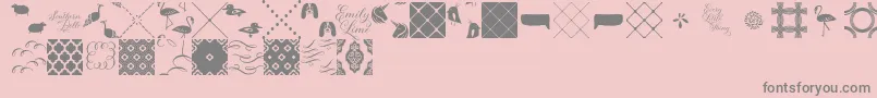 Sassafrassy Patterns Font – Gray Fonts on Pink Background