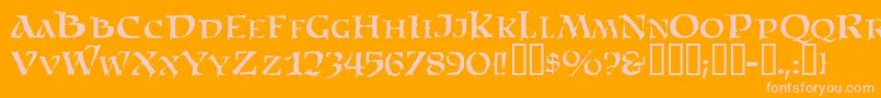 SATAM    Font – Pink Fonts on Orange Background