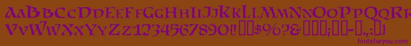 SATAM    Font – Purple Fonts on Brown Background