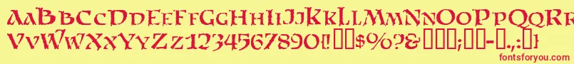 SATAM    Font – Red Fonts on Yellow Background