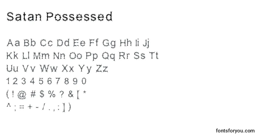 Satan Possessed-fontti – aakkoset, numerot, erikoismerkit