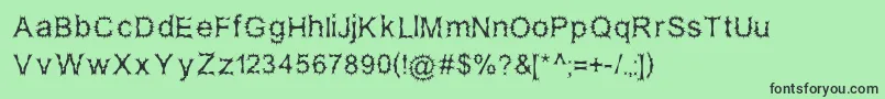 Satan Possessed Font – Black Fonts on Green Background