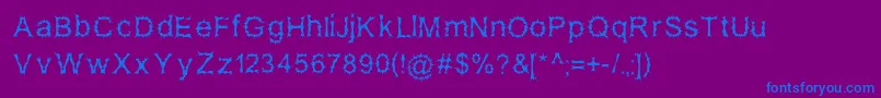 Satan Possessed Font – Blue Fonts on Purple Background