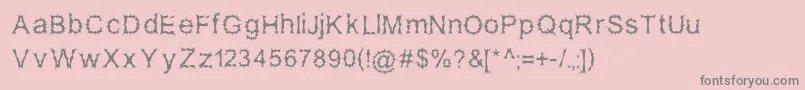 Satan Possessed Font – Gray Fonts on Pink Background