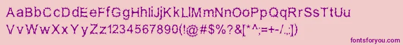 Satan Possessed Font – Purple Fonts on Pink Background