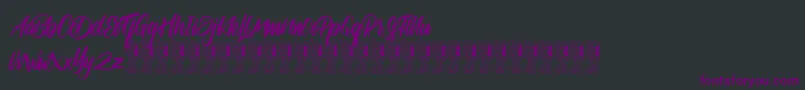 Satarland Font – Purple Fonts on Black Background