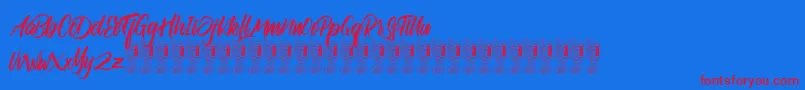 Lisätietoja Satarland-fontista Satarland-fontti – punaiset fontit sinisellä taustalla
