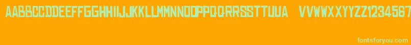 DearRaditas Font – Green Fonts on Orange Background