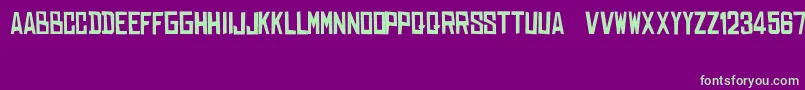 DearRaditas Font – Green Fonts on Purple Background