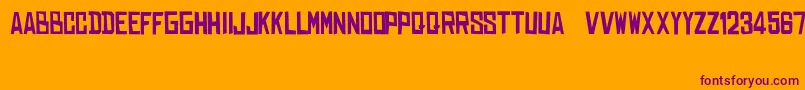 DearRaditas Font – Purple Fonts on Orange Background