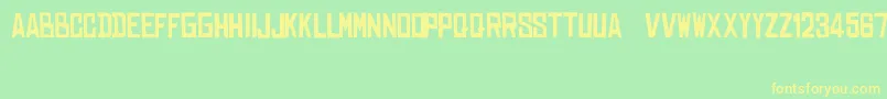 DearRaditas Font – Yellow Fonts on Green Background