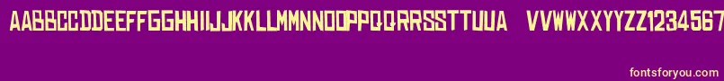 DearRaditas Font – Yellow Fonts on Purple Background