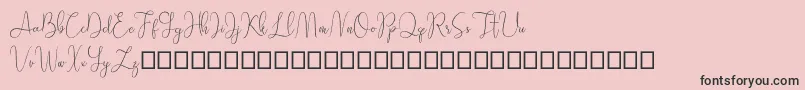 Sathien demo Font – Black Fonts on Pink Background