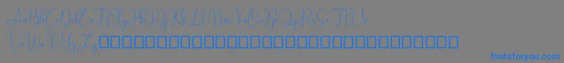 Sathien demo Font – Blue Fonts on Gray Background