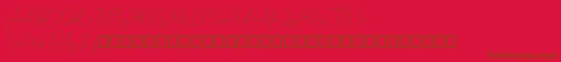 Sathien demo Font – Brown Fonts on Red Background