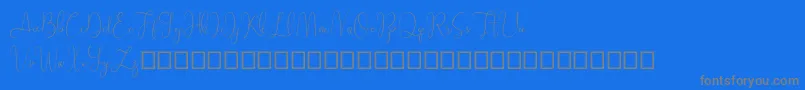Sathien demo Font – Gray Fonts on Blue Background