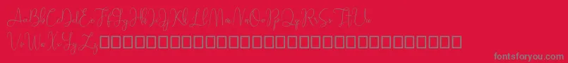 Sathien demo Font – Gray Fonts on Red Background