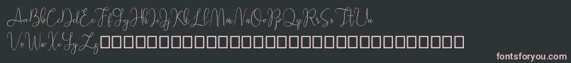Шрифт Sathien demo – розовые шрифты на чёрном фоне
