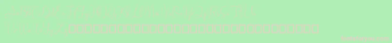 フォントSathien demo – 緑の背景にピンクのフォント