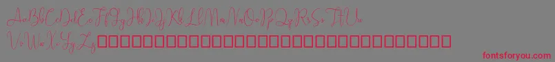 Sathien demo Font – Red Fonts on Gray Background