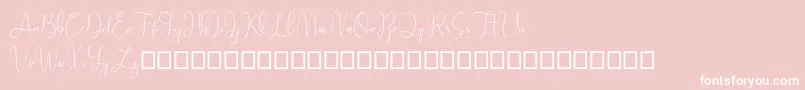 Sathien demo Font – White Fonts on Pink Background