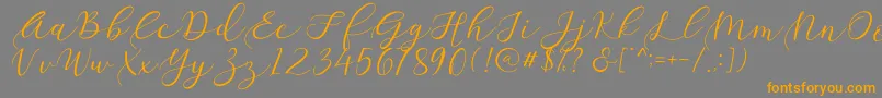 Sathyn Font – Orange Fonts on Gray Background