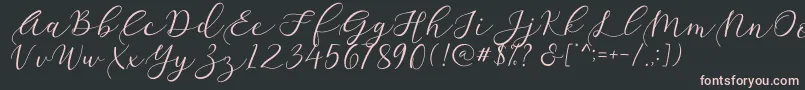 Sathyn Font – Pink Fonts on Black Background