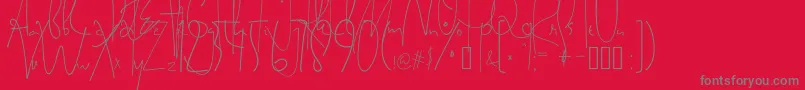 SatriyaMayaHandwriting Font – Gray Fonts on Red Background
