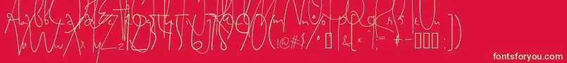 SatriyaMayaHandwriting Font – Green Fonts on Red Background