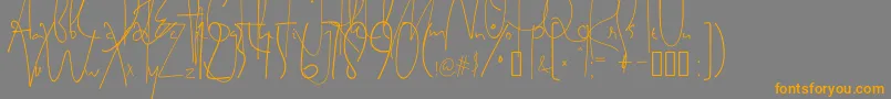 SatriyaMayaHandwriting Font – Orange Fonts on Gray Background