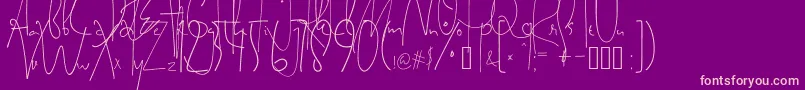 SatriyaMayaHandwriting Font – Pink Fonts on Purple Background
