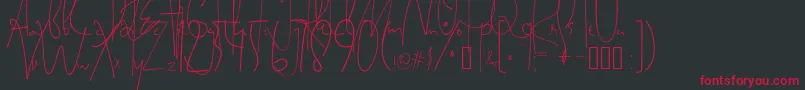 SatriyaMayaHandwriting Font – Red Fonts on Black Background