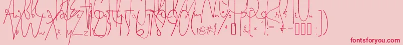 Шрифт SatriyaMayaHandwriting – красные шрифты на розовом фоне