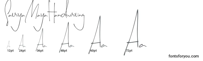 SatriyaMayaHandwriting Font Sizes