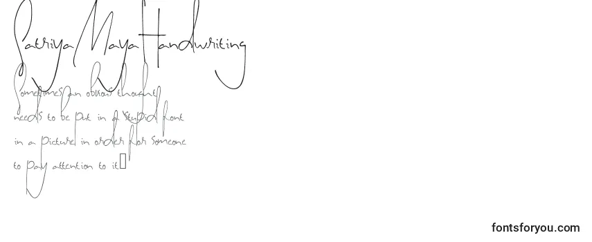 Überblick über die Schriftart SatriyaMayaHandwriting