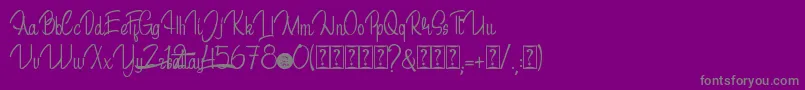 Sattay DEMO Font – Gray Fonts on Purple Background