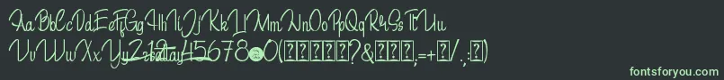 Шрифт Sattay DEMO – зелёные шрифты на чёрном фоне