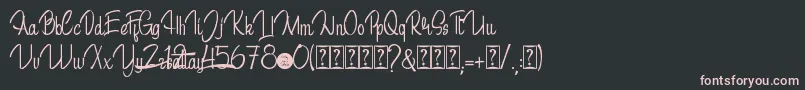 Sattay DEMO Font – Pink Fonts on Black Background
