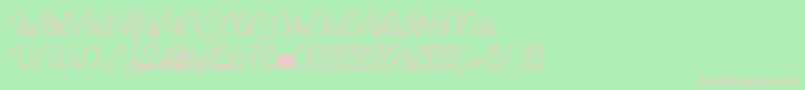 Sattay DEMO Font – Pink Fonts on Green Background