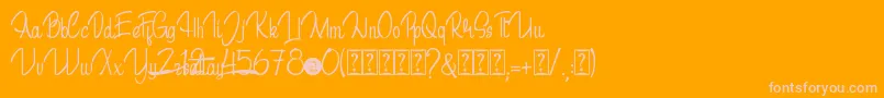 Sattay DEMO Font – Pink Fonts on Orange Background