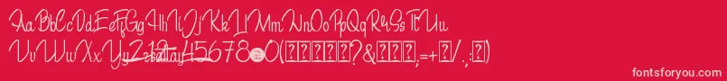 Sattay DEMO Font – Pink Fonts on Red Background