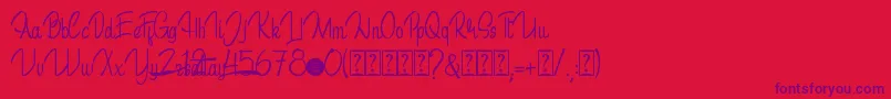 Sattay DEMO Font – Purple Fonts on Red Background