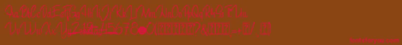 Sattay DEMO Font – Red Fonts on Brown Background