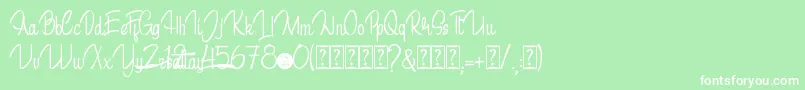 Sattay DEMO Font – White Fonts on Green Background