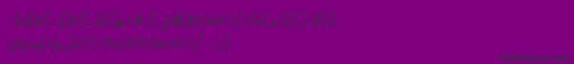 Sattersoon-Schriftart – Schwarze Schriften auf violettem Hintergrund