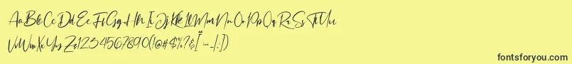 fuente Sattersoon – Fuentes Negras Sobre Fondo Amarillo