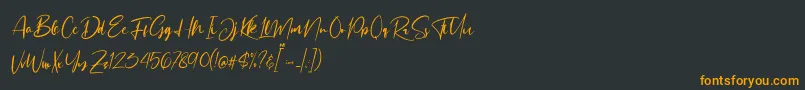Шрифт Sattersoon – оранжевые шрифты на чёрном фоне